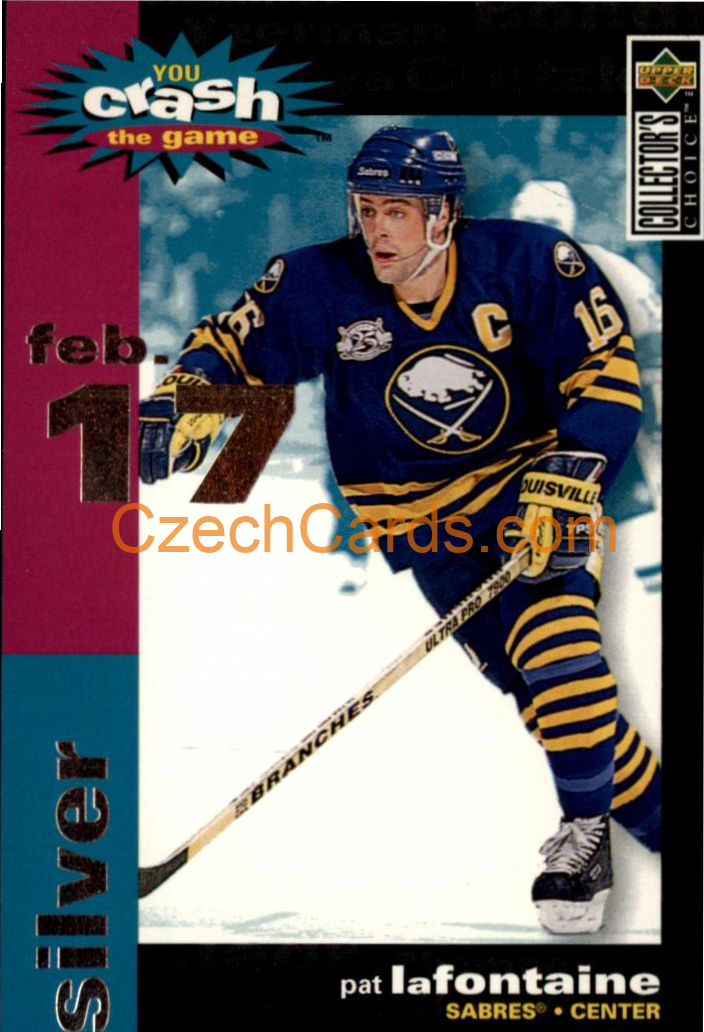Pat Lafontain 1995/96 UD Collectors Choice Crash The Game Silver 17.Feb #C27