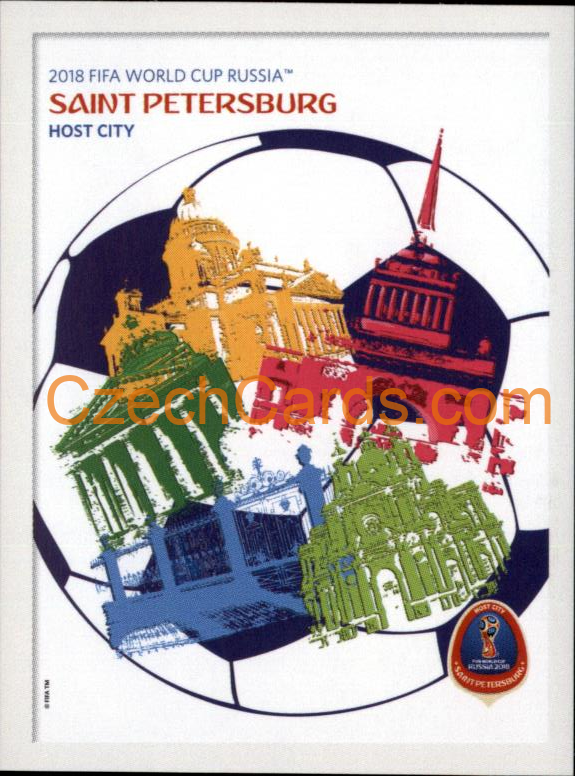 Saint Petersburg Poster 2018 Panini World Cup Russia Black #23