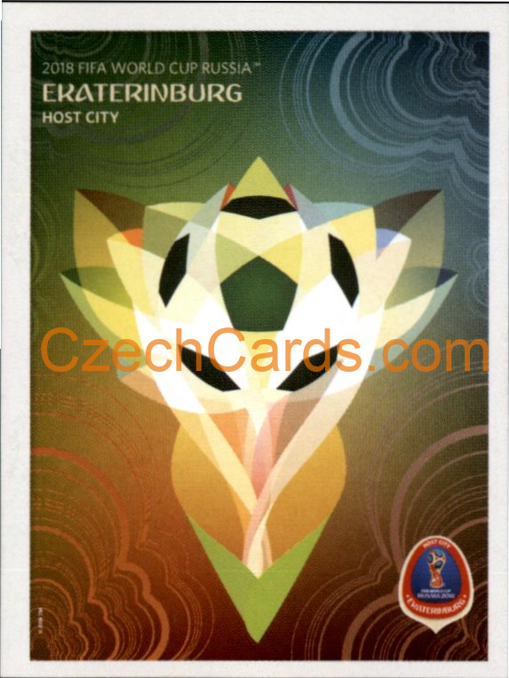 Ekaterinburg Poster 2018 Panini World Cup Russia Black #30