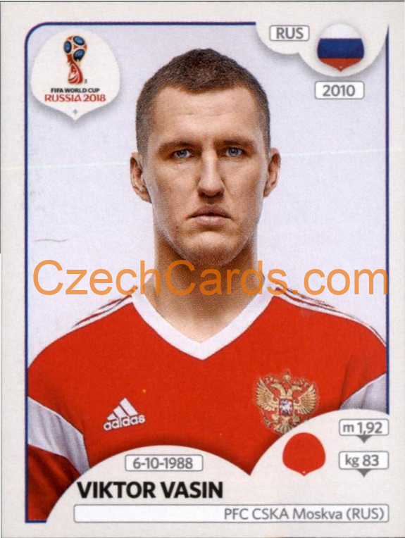 Viktor Vasin 2018 Panini World Cup Russia Black #36