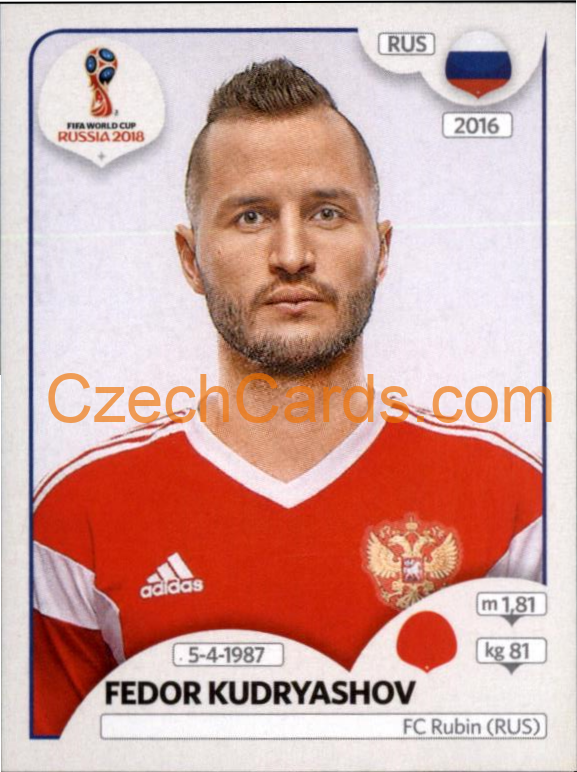 Fedor Kudryashov 2018 Panini World Cup Russia Black #38