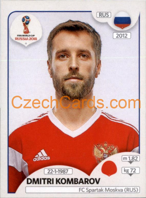 Dmitri Kombarov 2018 Panini World Cup Russia Black #40