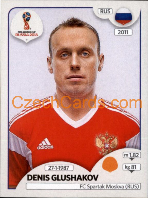 Denis Glushakov 2018 Panini World Cup Russia Black #42