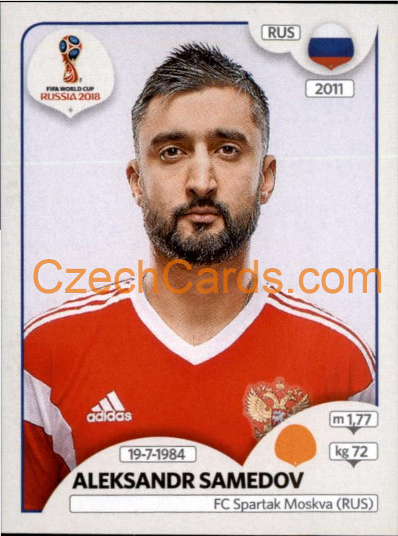 Aleksandr Samedov 2018 Panini World Cup Russia Metal Black #45