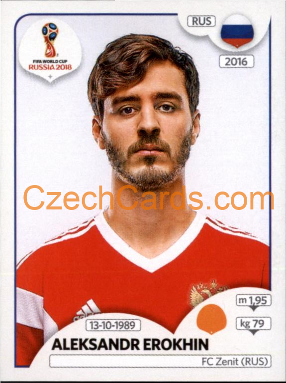 Aleksandr Erokhin 2018 Panini World Cup Russia Black #46