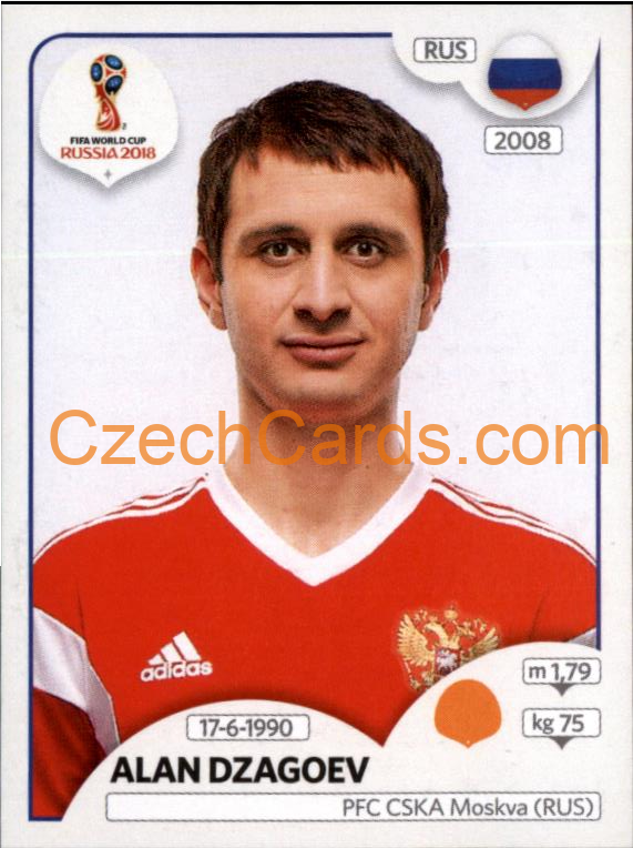 Alan Dzagoev 2018 Panini World Cup Russia Black #47