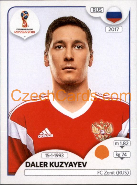 Daler Kuzyaev 2018 Panini World Cup Russia Black #48