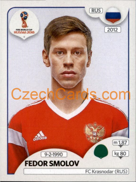 Fedor Smolov 2018 Panini World Cup Russia Black #50