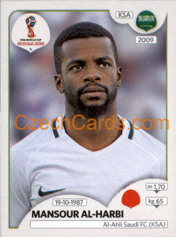 Mansour Al-Harbi 2018 Panini World Cup Russia Black #57
