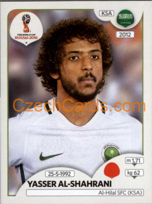 Yasser Al-Shahrani 2018 Panini World Cup Russia Black #59