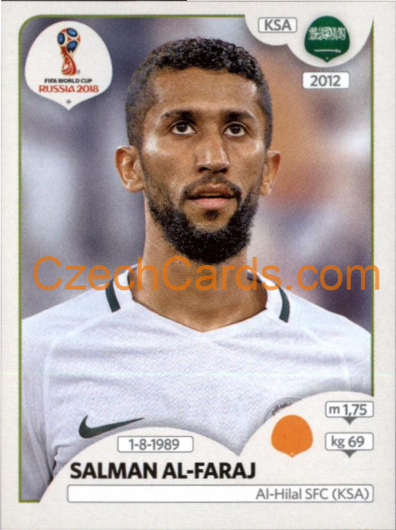 Salman Al-Faraj 2018 Panini World Cup Russia Black #63