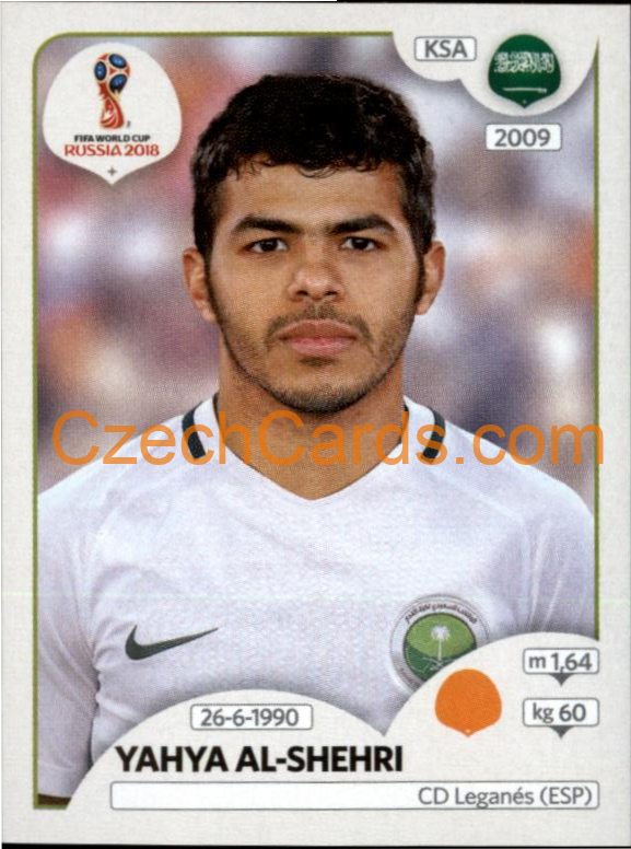 Yahya Al-Shehri 2018 Panini World Cup Russia Black #66