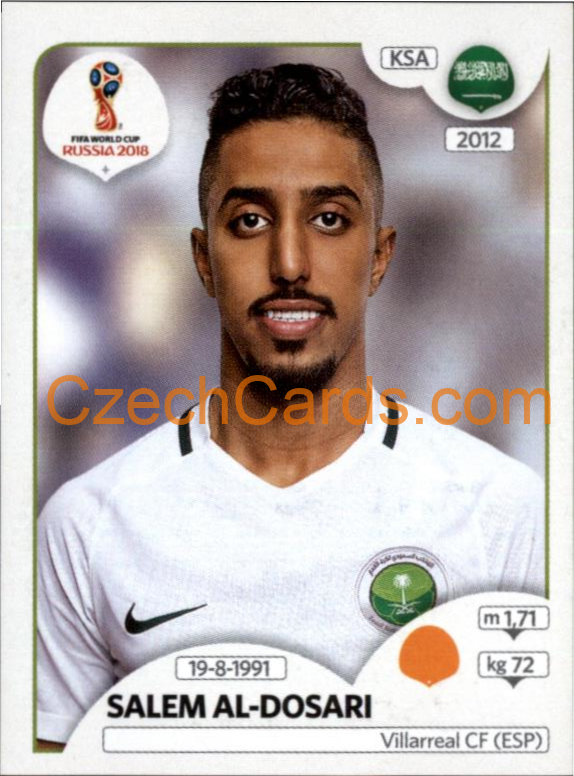 Salem Al-Dosari 2018 Panini World Cup Russia Black #67