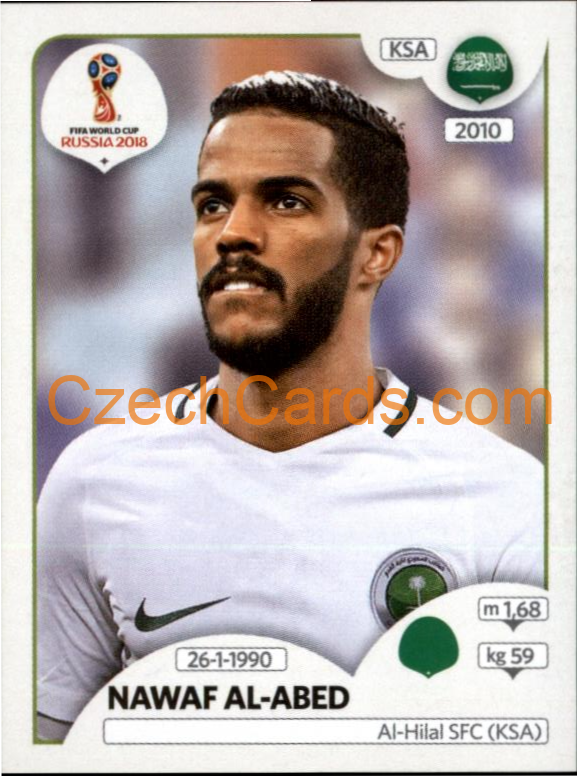 Nawaf Al-Abed 2018 Panini World Cup Russia Black #68