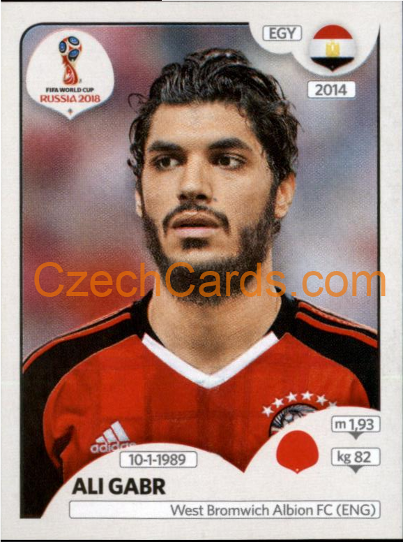 Ali Gabr 2018 Panini World Cup Russia Black #75