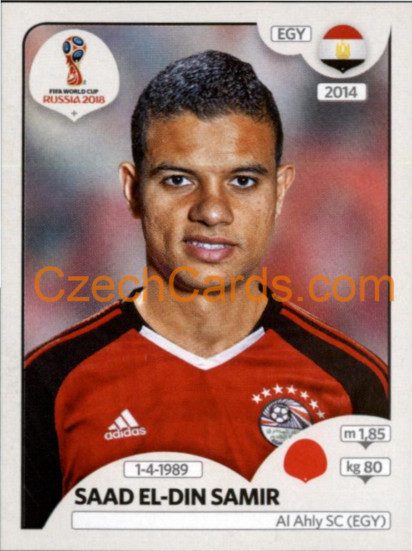 Saad El-Din Samir 2018 Panini World Cup Russia Black #82