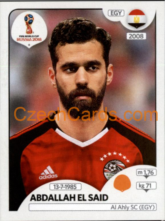 Abdallah El Said 2018 Panini World Cup Russia Black #87