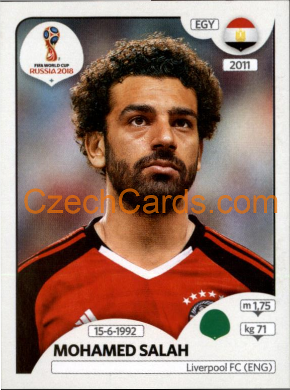 Mohamed Salah 2018 Panini World Cup Russia Black #90