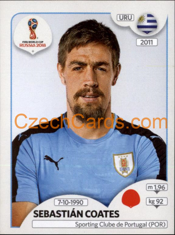 Sebastián Coates 2018 Panini World Cup Russia Black #99