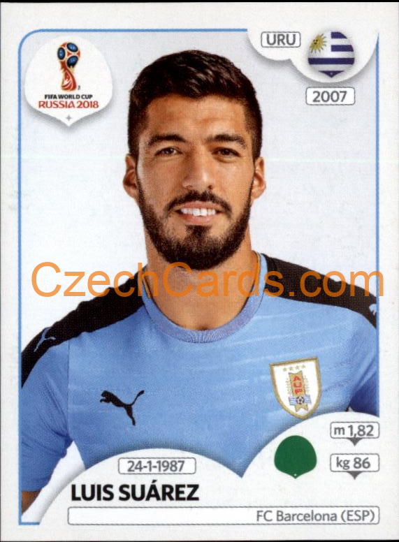 Luis Suárez 2018 Panini World Cup Russia Black #109