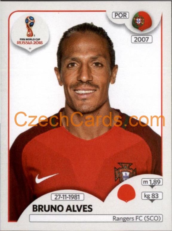 Bruno Alves 2018 Panini World Cup Russia Black #115