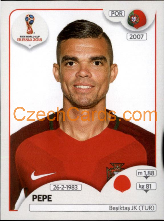 Pepe 2018 Panini World Cup Russia Black #116