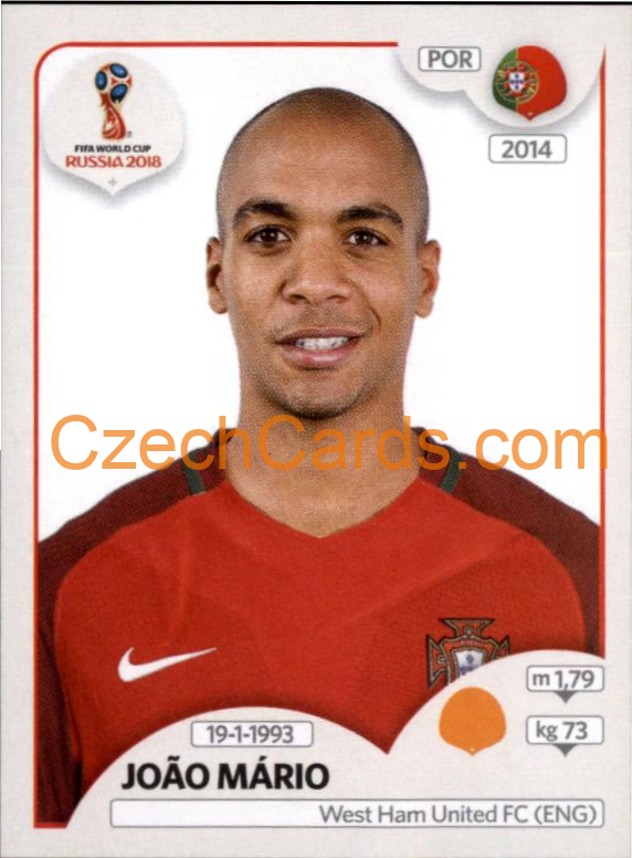 João Mário 2018 Panini World Cup Russia Black #122