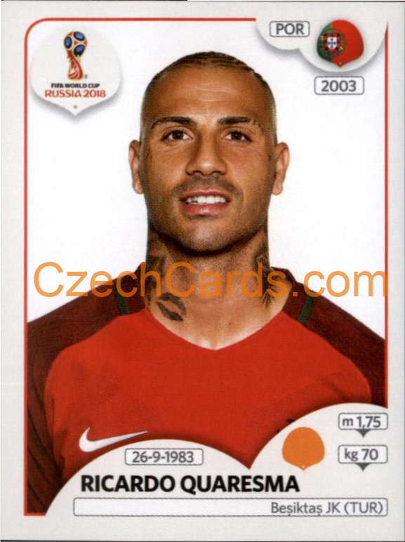 Ricardo Quaresma 2018 Panini World Cup Russia Black #126