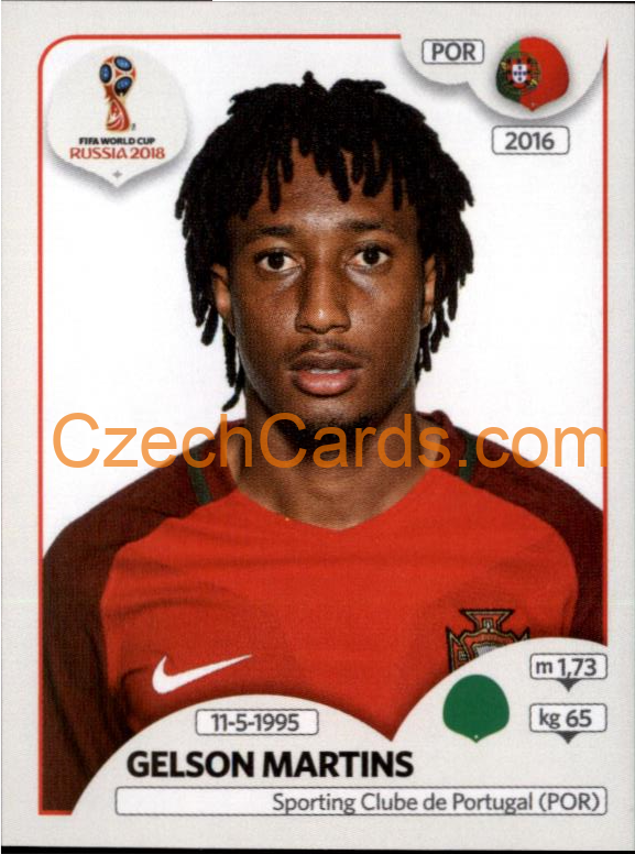 Gelson Martins 2018 Panini World Cup Russia Black #129