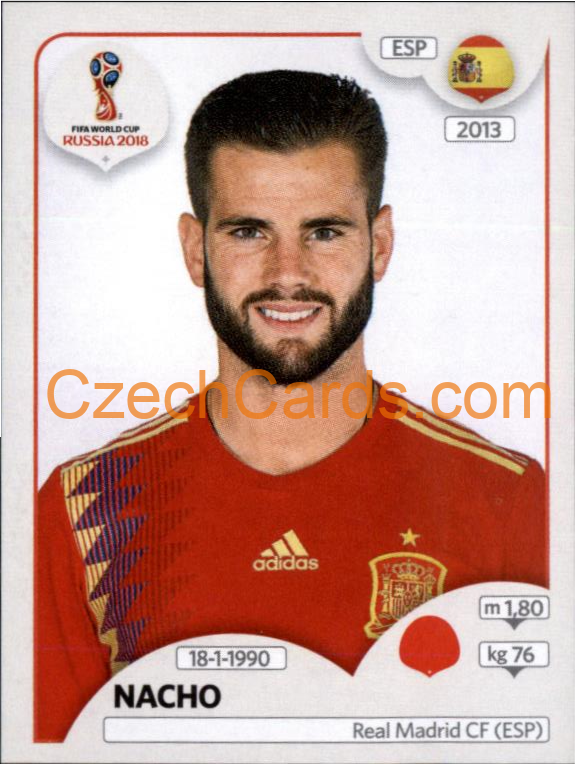 Nacho Fernández 2018 Panini World Cup Russia Black #136