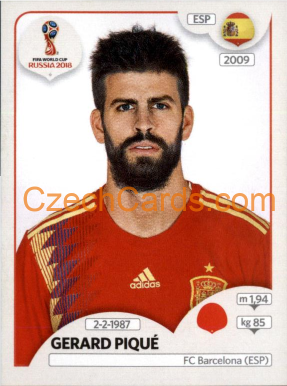Gerard Piqué 2018 Panini World Cup Russia Black #138