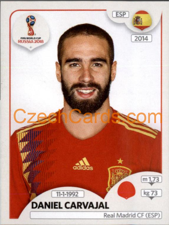 Daniel Carvajal 2018 Panini World Cup Russia Black #140