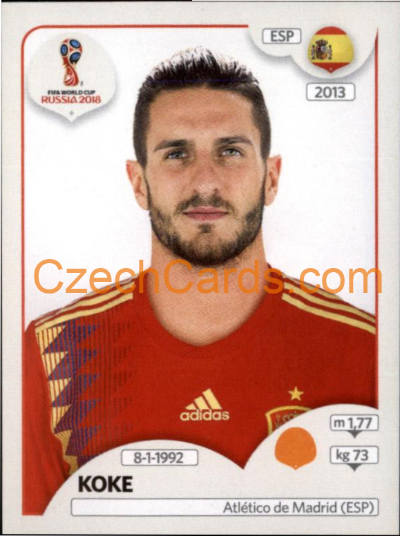Koke 2018 Panini World Cup Russia Black #144
