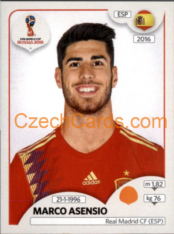Marco Asensio 2018 Panini World Cup Russia Black #145