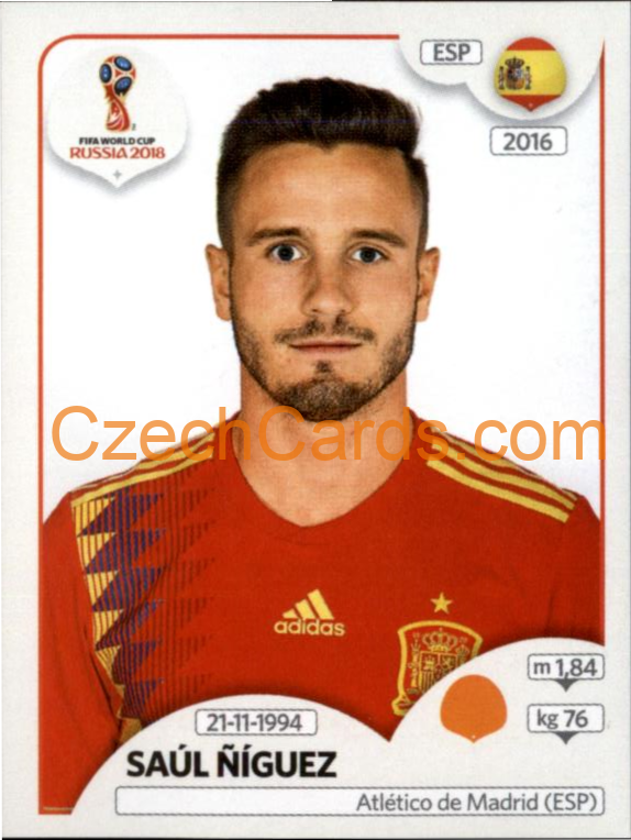 Saúl Ñíguez 2018 Panini World Cup Russia Black #148