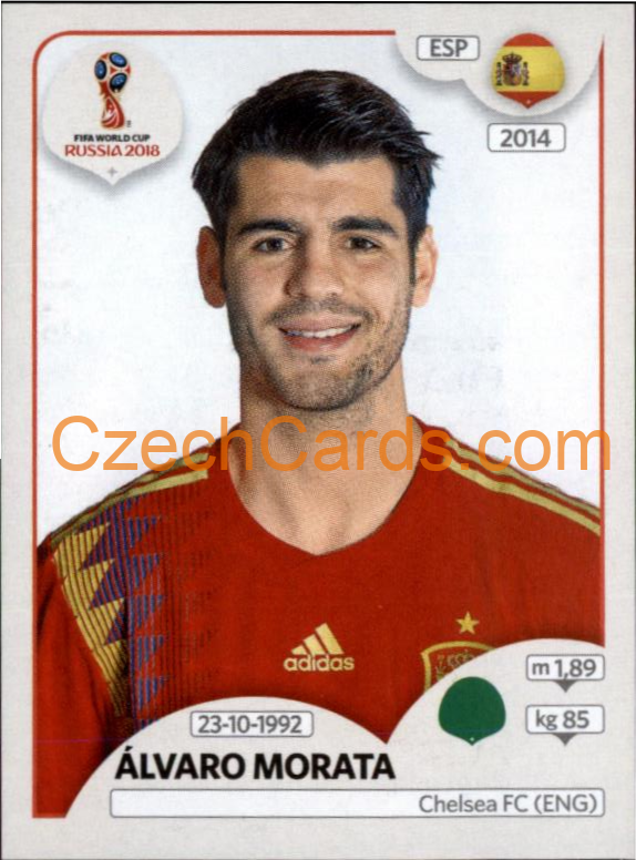 Álvaro Morata 2018 Panini World Cup Russia Black #149