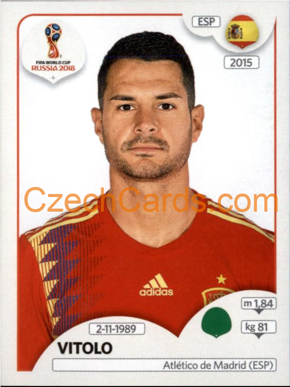Vitolo 2018 Panini World Cup Russia Black #150