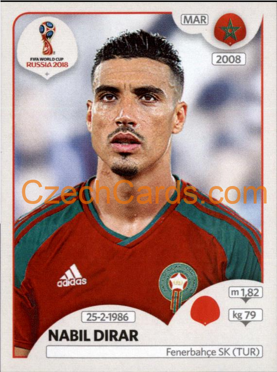 Nabil Dirar 2018 Panini World Cup Russia Black #156