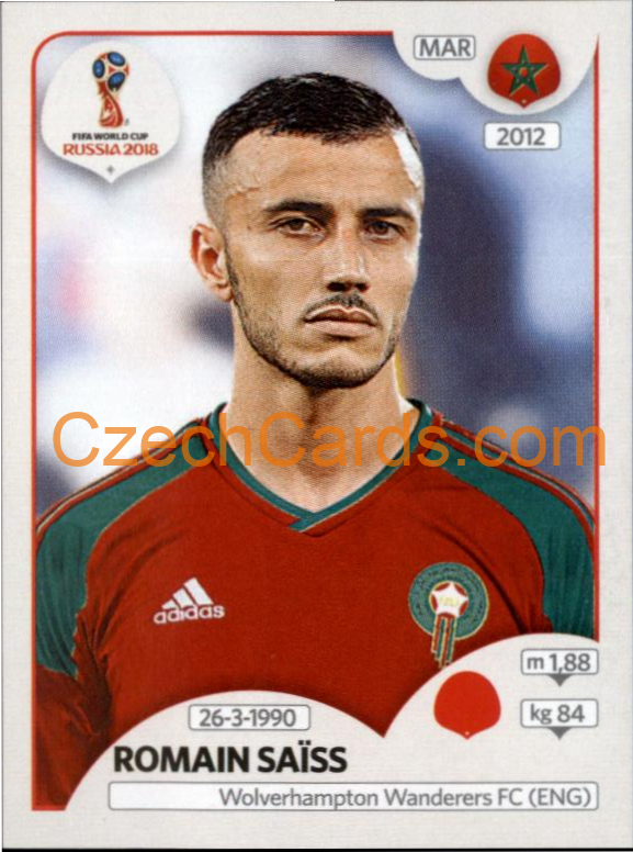 Romain Saïss 2018 Panini World Cup Russia Black #157