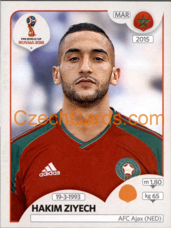 Hakim Ziyech 2018 Panini World Cup Russia Black #166
