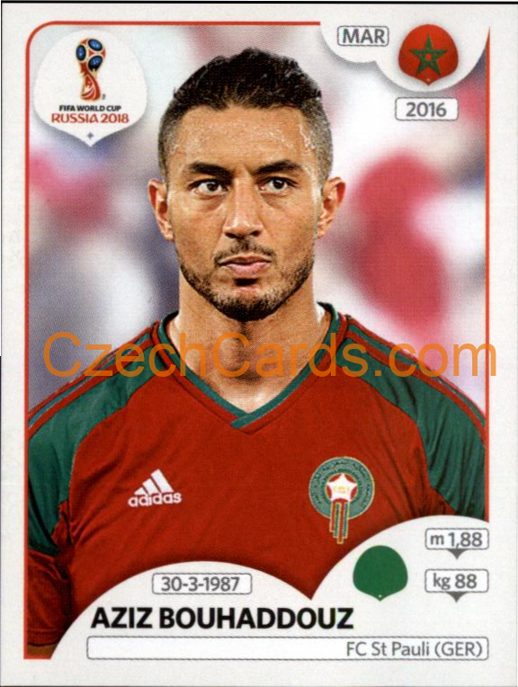 Aziz Bouhaddouz 2018 Panini World Cup Russia Black #170