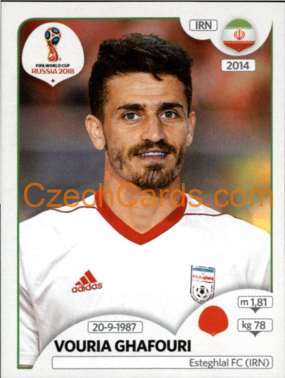 Vouria Ghafouri 2018 Panini World Cup Russia Black #176