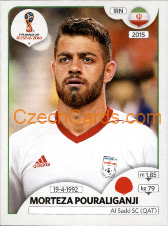 Morteza Pouraliganji 2018 Panini World Cup Russia Black #179