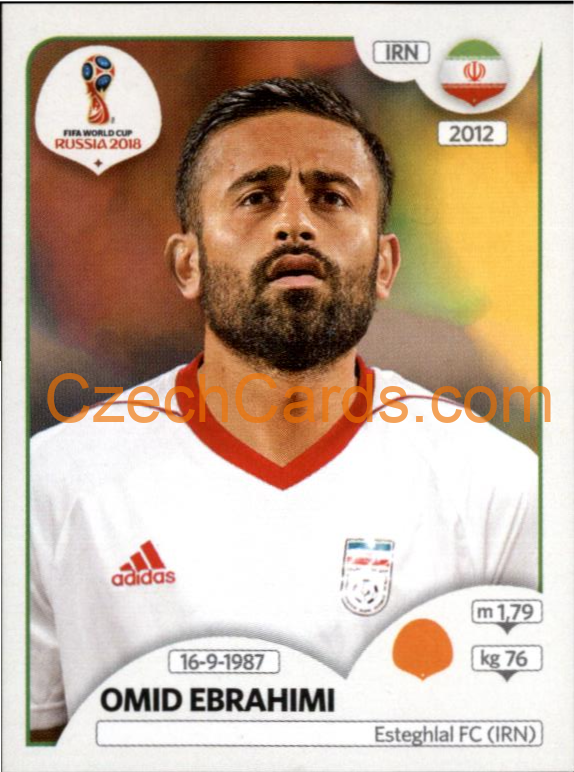 Omid Ebrahimi 2018 Panini World Cup Russia Black #182