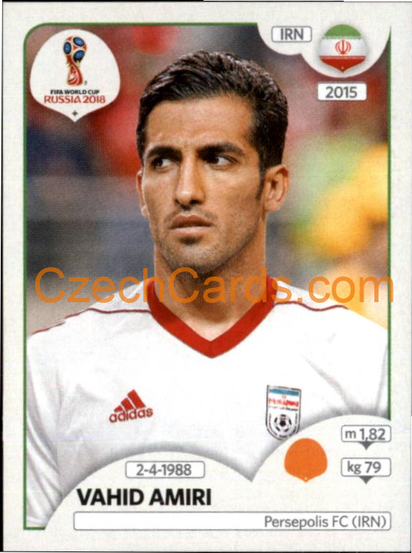 Vahid Amiri 2018 Panini World Cup Russia Black #184