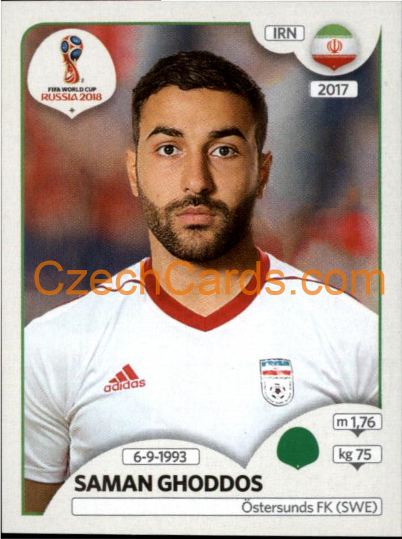 Saman Ghoddos 2018 Panini World Cup Russia Black #187