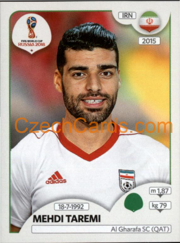 Mehdi Taremi 2018 Panini World Cup Russia Black #188