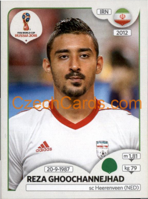 Reza Ghoochannejhad 2018 Panini World Cup Russia Black #190