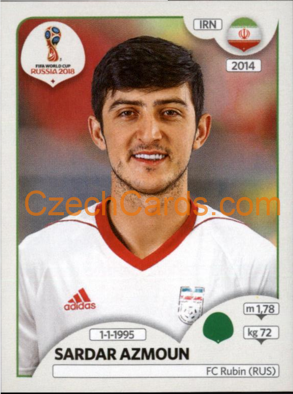 Sardar Azmoun 2018 Panini World Cup Russia Black #191
