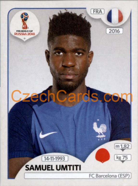 Samuel Umtiti 2018 Panini World Cup Russia Black #198
